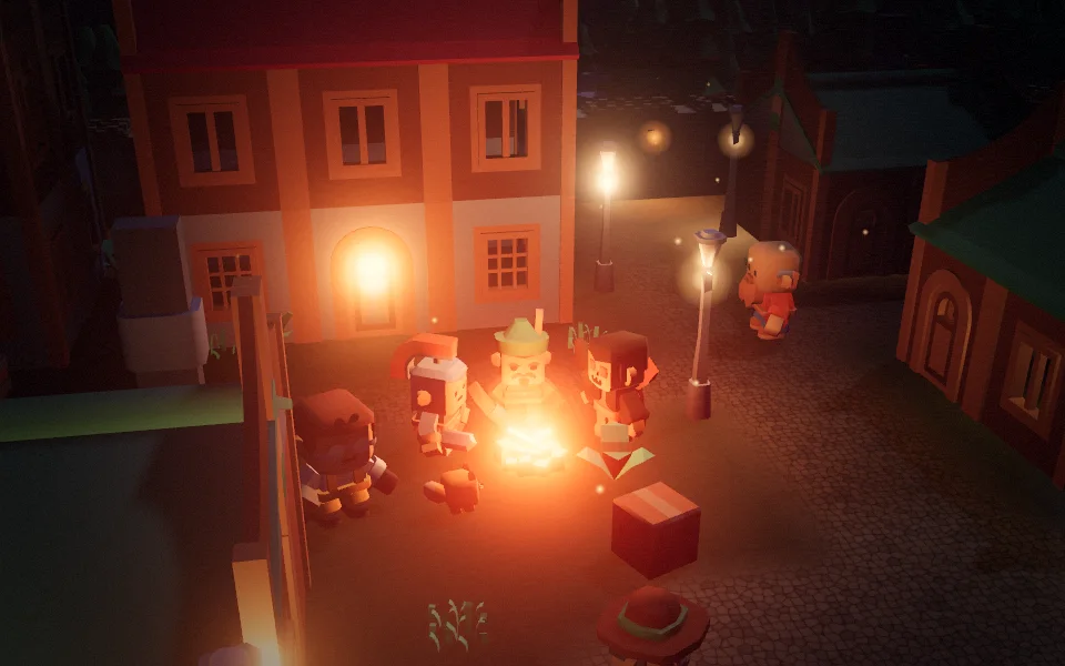 Hollowmere, the Act I town, rendered in the game engine