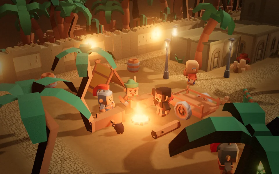 Saltmarrow, the Act II town, rendered in the game engine