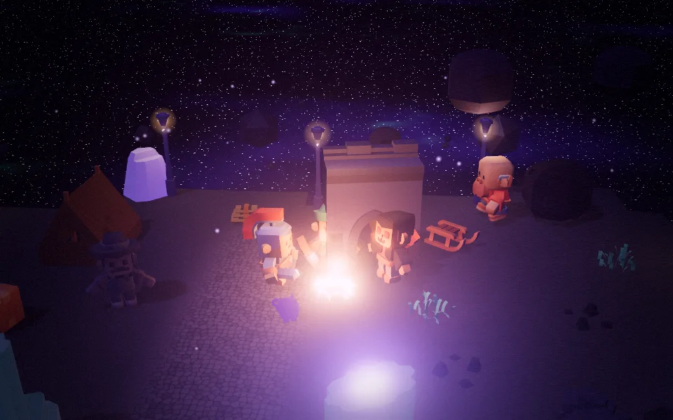 The Last Lantern, the Act VI town, rendered in the game engine